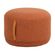 10 Puff Rendondo Lounge Rivatti 35 cm -Alt- Estofado Tecido Damasco Detalhe PU Marrom Repelente a Agua